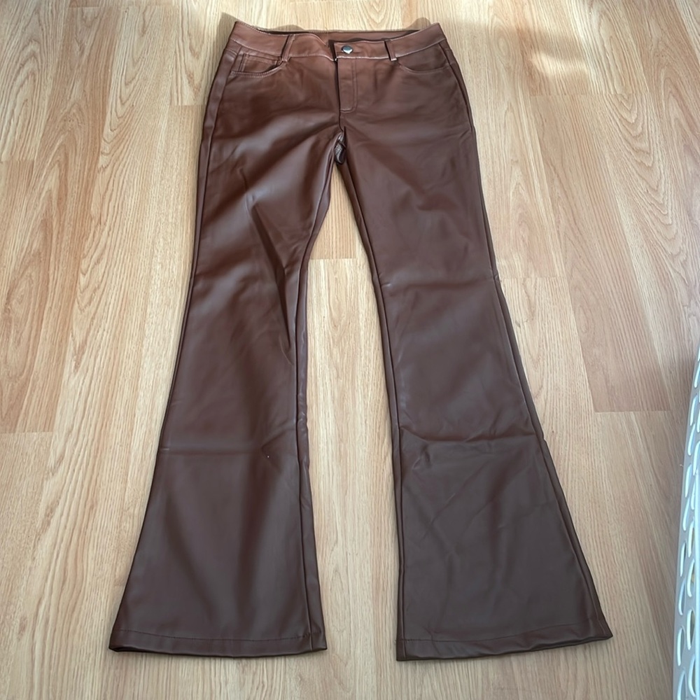 Forever 21 Faux Leather Flared Pants